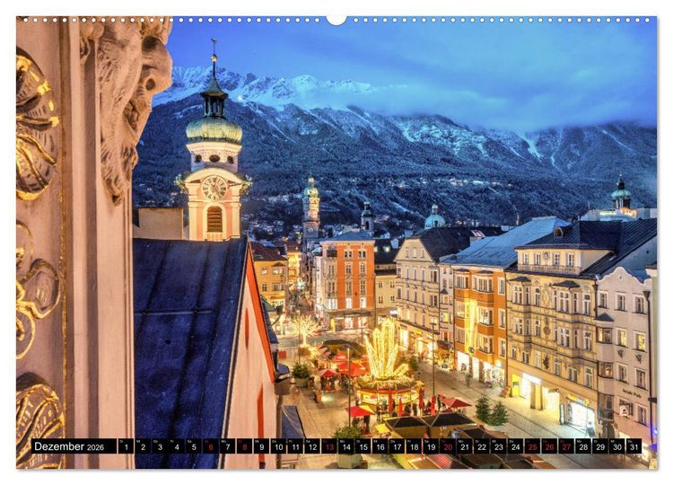 Produktbild: Innsbruck - Hauptstadt der Alpen (Wandkalender 2026 DIN A2 quer), CALVENDO Monatskalender