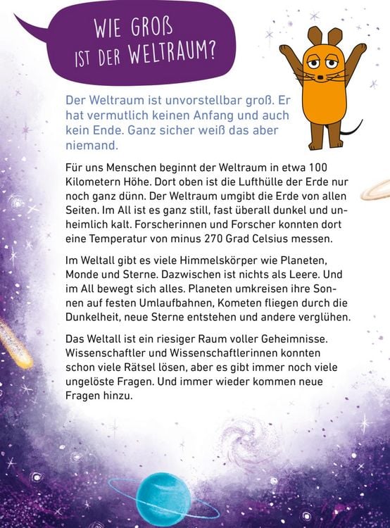 Produktbild: Frag doch mal ... die Maus: Die wichtigsten Fragen zum Weltraum