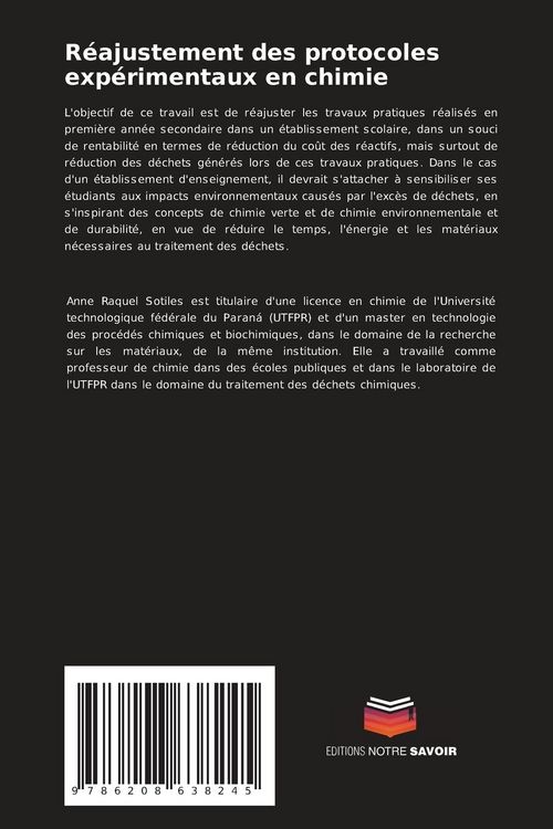 Produktbild: R&eacute;ajustement des protocoles exp&eacute;rimentaux en chimie