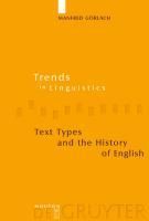 Produktbild: Text Types and the History of English