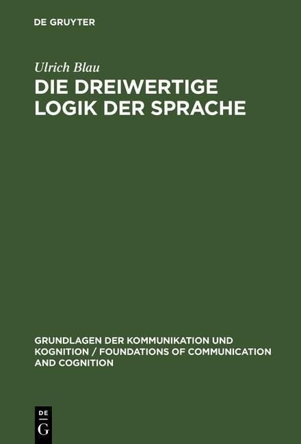 Produktbild: Die dreiwertige Logik der Sprache