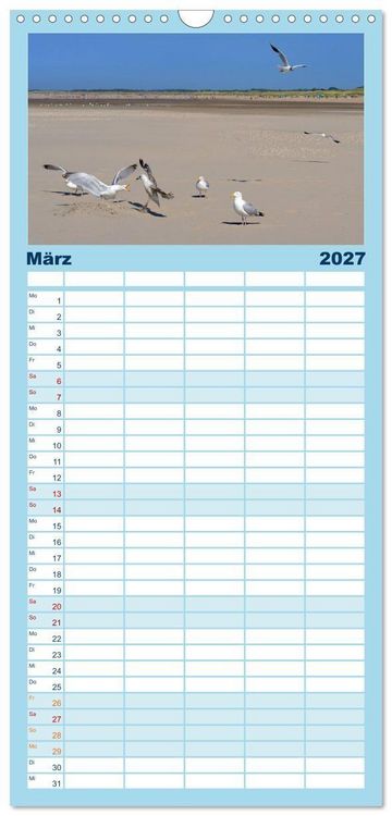 Produktbild: Familienplaner 2027 - Nordseetr&auml;umereien mit 5 Spalten (Wandkalender, 21 x 45 cm) CALVENDO