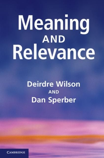 Produktbild: Meaning and Relevance