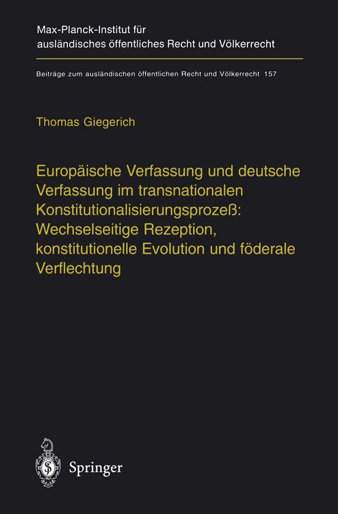Produktbild: Europ&auml;ische Verfassung und deutsche Verfassung im transnationalen Konstitutional