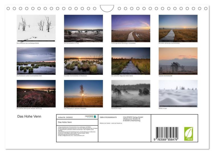 Produktbild: Das Hohe Venn (Wandkalender 2027 DIN A4 quer), CALVENDO Monatskalender
