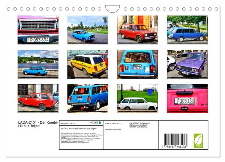 Produktbild: LADA-2104 - Der Kombi-Hit aus Toljatti (Wandkalender 2026 DIN A4 quer), CALVENDO Monatskalender