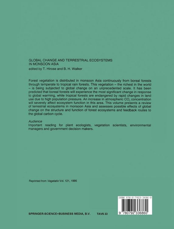Produktbild: Global Change and Terrestrial Ecosystems in Monsoon Asia