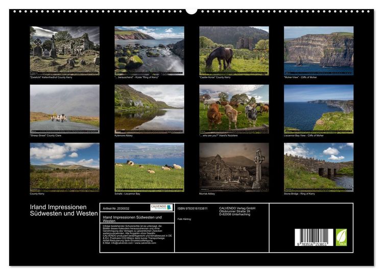 Produktbild: Irland Impressionen S&uuml;dwesten und Westen (hochwertiger Premium Wandkalender 2026 DIN A2 quer), Kunstdruck in Hochglanz