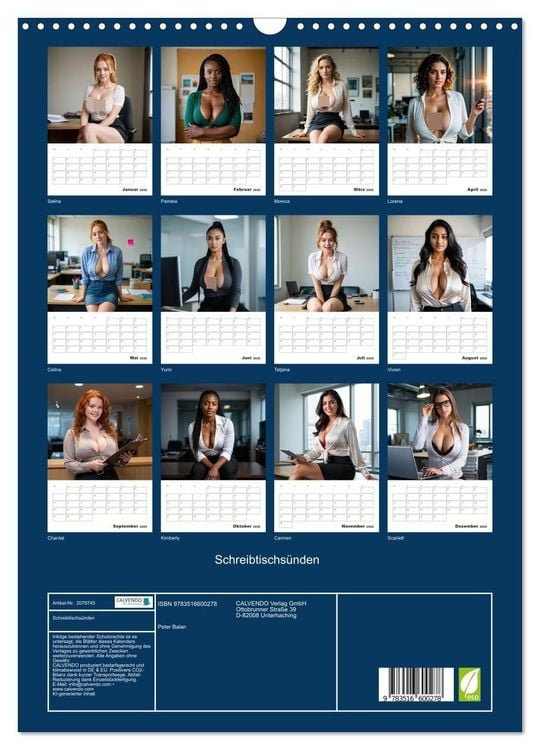 Produktbild: Schreibtischs&uuml;nden (Wandkalender 2026 DIN A3 hoch), CALVENDO Monatskalender