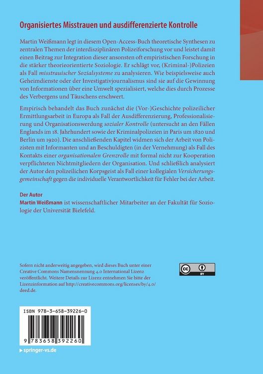 Produktbild: Organisiertes Misstrauen und ausdifferenzierte Kontrolle