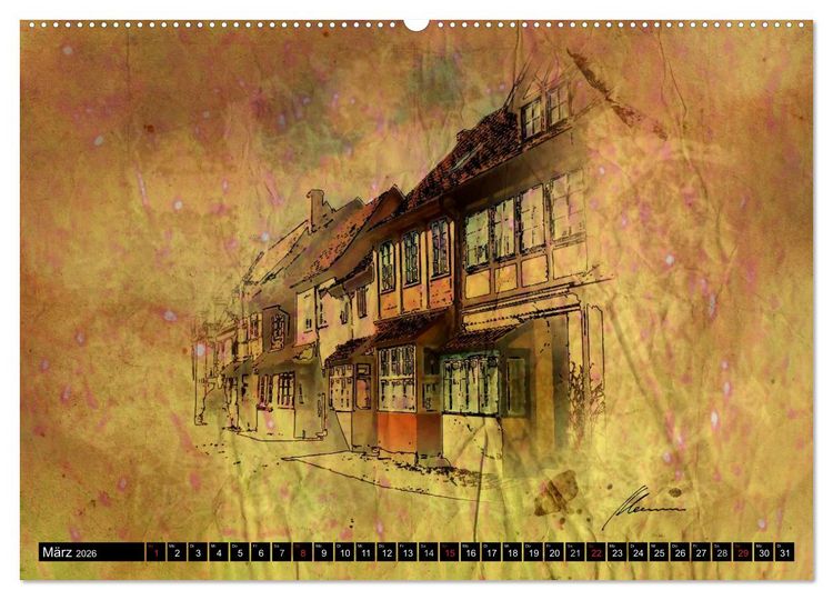 Produktbild: L&uuml;neburger Skizzen (hochwertiger Premium Wandkalender 2026 DIN A2 quer), Kunstdruck in Hochglanz