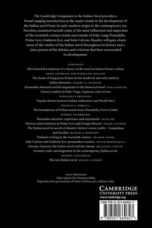 Produktbild: The Cambridge Companion to the Italian Novel