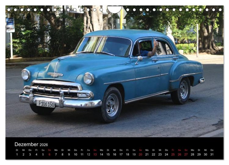 Produktbild: Oldtimertr&auml;ume auf KUBA (Wandkalender 2026 DIN A4 quer), CALVENDO Monatskalender