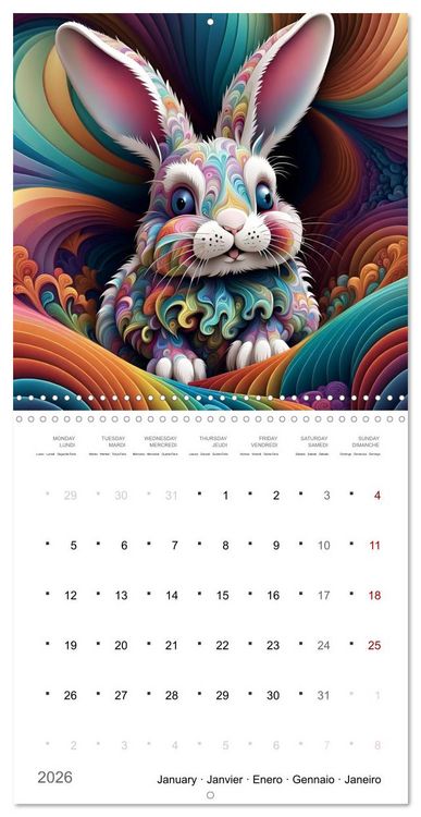Produktbild: La joie animale (Calendrier mural carr&eacute; 2026 30x30 cm) Calendrier double avec une page pour vos prises de notes