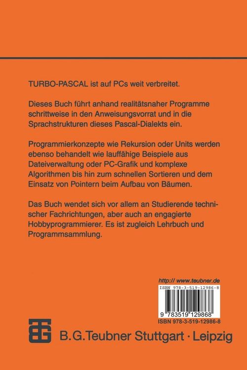 Produktbild: Programmierkurs TURBO-PASCAL Version 7.0