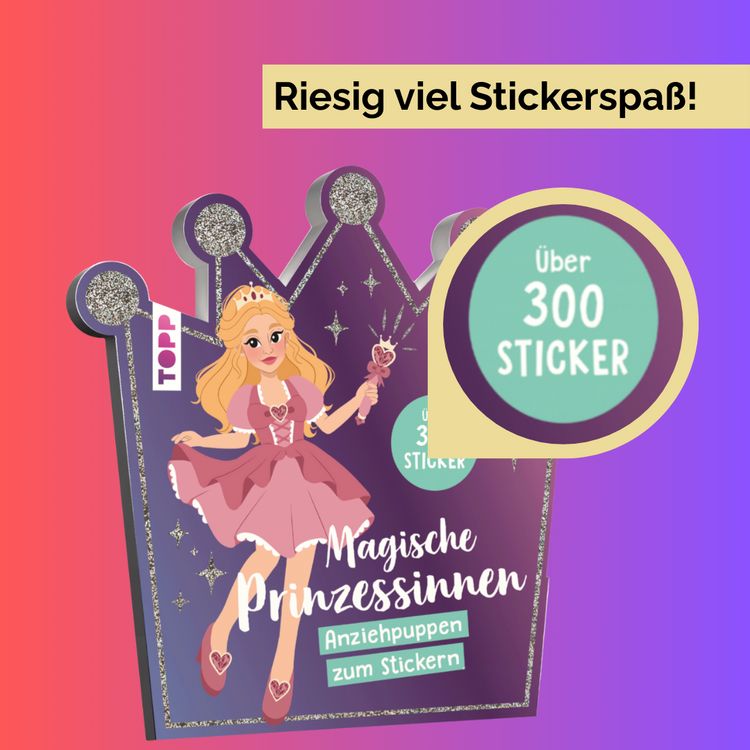 Produktbild: Stickerbuch: Anziehpuppen zum Stickern. Magische Prinzessinnen
