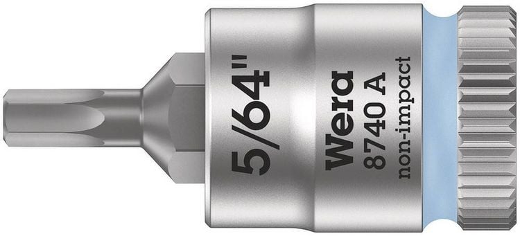 Produktbild: Wera 8740A 05003380001 Innen-Sechskant Steckschl&uuml;ssel-Bit-Einsatz 5/64\" 1/4\" (6.3 mm)