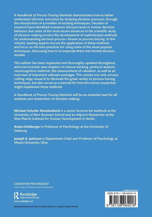 Produktbild: A Handbook of Process Tracing Methods