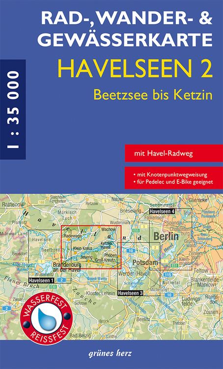 Produktbild: Rad-, Wander- und Gew&auml;sserkarte Havelseen 2: Beetzsee bis Ketzin