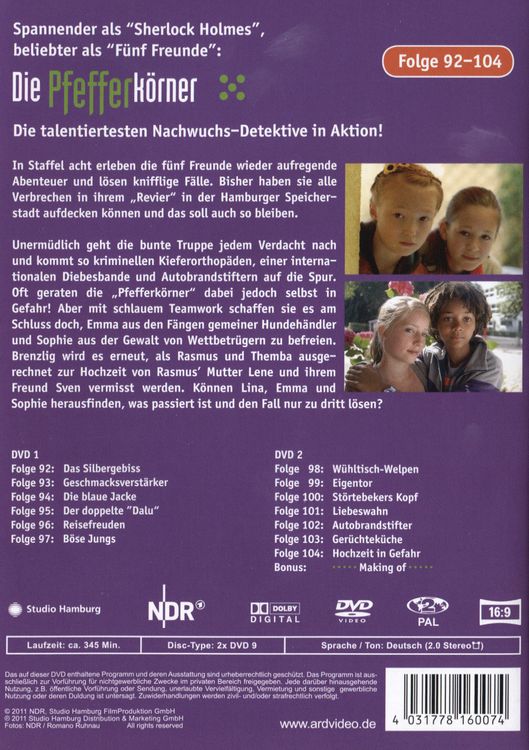 Produktbild: Die Pfefferk&ouml;rner Vol. 8 - Folgen 92-104 [2 DVDs]