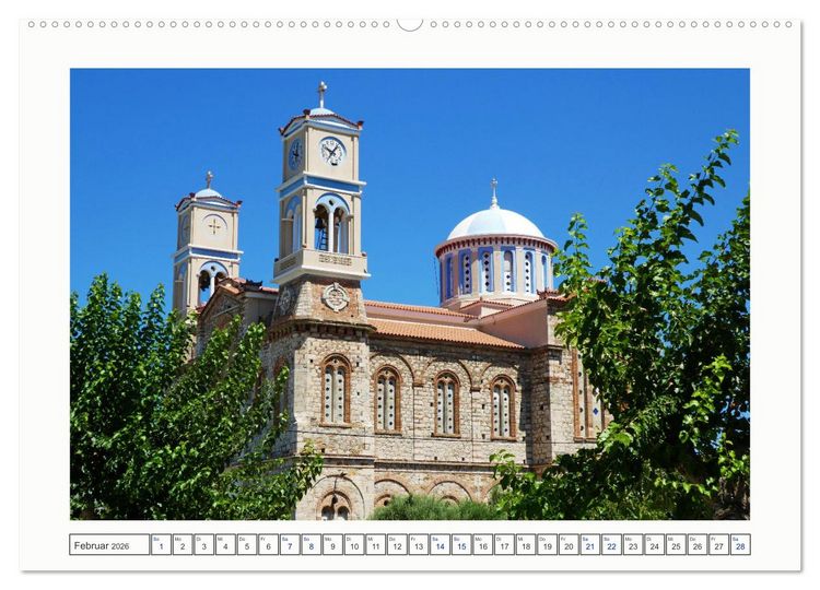 Produktbild: Samos - gr&uuml;ne Perle in der &Auml;g&auml;is (hochwertiger Premium Wandkalender 2026 DIN A2 quer), Kunstdruck in Hochglanz