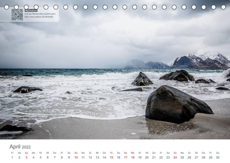 Produktbild: Lofoten - Stille Landschaften Norwegens (MEDIAedition) (Tischkalender 2022 DIN A5 quer)