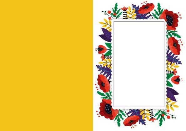 Produktbild: Design Paper Frida Kahlo DIN A5. Mit Falz f&uuml;r Klappkarten