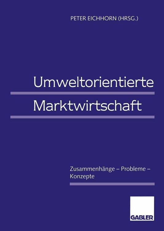 Produktbild: Umweltorientierte Marktwirtschaft