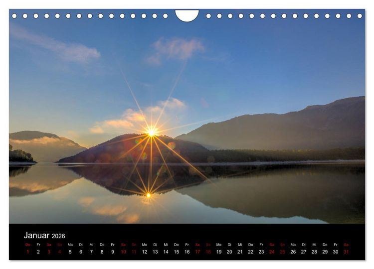 Produktbild: Licht &uuml;ber Alpenlandschaften (Wandkalender 2026 DIN A4 quer), CALVENDO Monatskalender