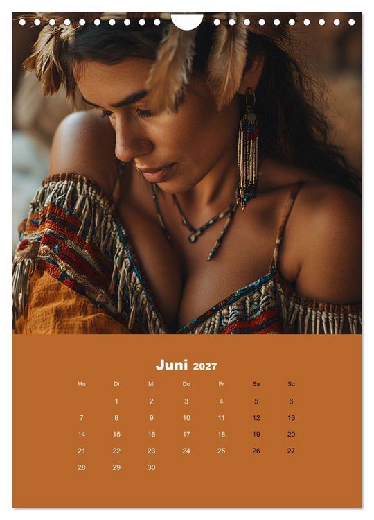 Produktbild: Indianische Sch&ouml;nheiten Kalender: Sinnliche Glamour Frauen in KI Kunst (Wandkalender 2027 DIN A4 hoch), CALVENDO Monatskalender