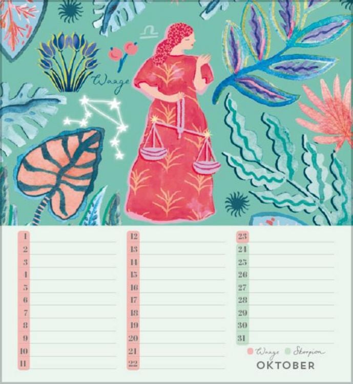 Produktbild: Geburtstagskalender Sternzeichen