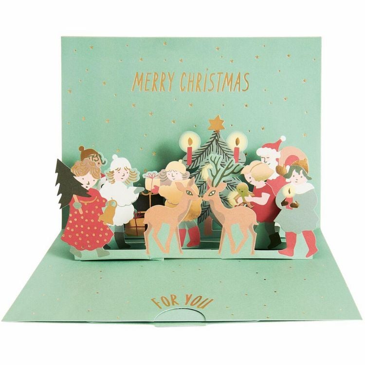 Produktbild: Pop Up Karte f&uuml;r Geldgeschenke, Weihnachtsmann, A5/C5