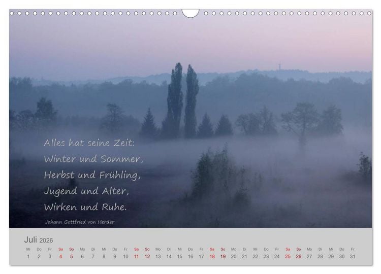 Produktbild: Jahres-Zeiten (Wandkalender 2026 DIN A3 quer), CALVENDO Monatskalender