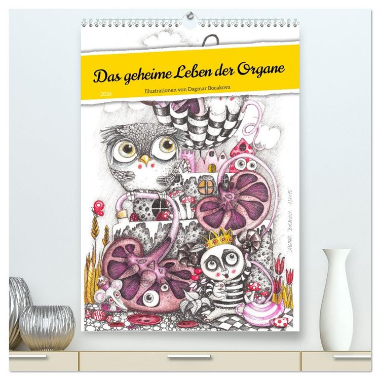 Produktbild: Das geheime Leben der Organe (hochwertiger Premium Wandkalender 2026 DIN A2 hoch), Kunstdruck in Hochglanz