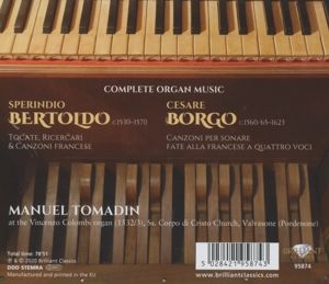 Produktbild: Bertoldo & Borgo:Complete Organ Music