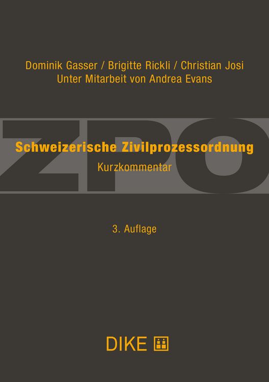 Produktbild: Schweizerische Zivilprozessordnung