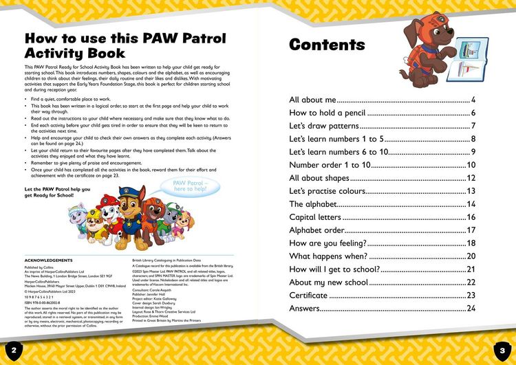 Produktbild: PAW Patrol Ready for School Activity Book