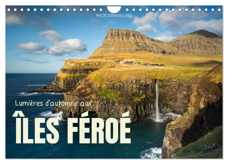 Produktbild: Lumi&egrave;res d'automne aux &icirc;les F&eacute;ro&eacute; (Calendrier mural 2026 DIN A4 vertical), CALVENDO calendrier mensuel