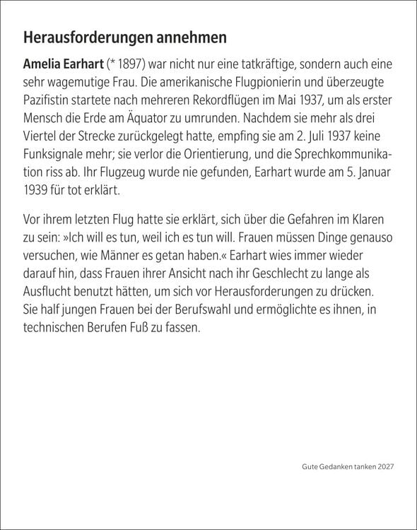 Produktbild: Gute Gedanken tanken Tagesabrei&szlig;kalender 2027 - Denkanst&ouml;&szlig;e f&uuml;r das ganze Jahr
