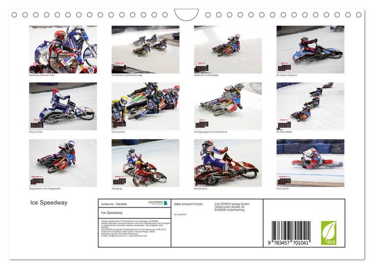 Produktbild: Ice Speedway (Wandkalender 2026 DIN A4 quer), CALVENDO Monatskalender
