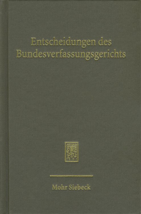 Produktbild: Entscheidungen des Bundesverfassungsgerichts (BVerfGE)