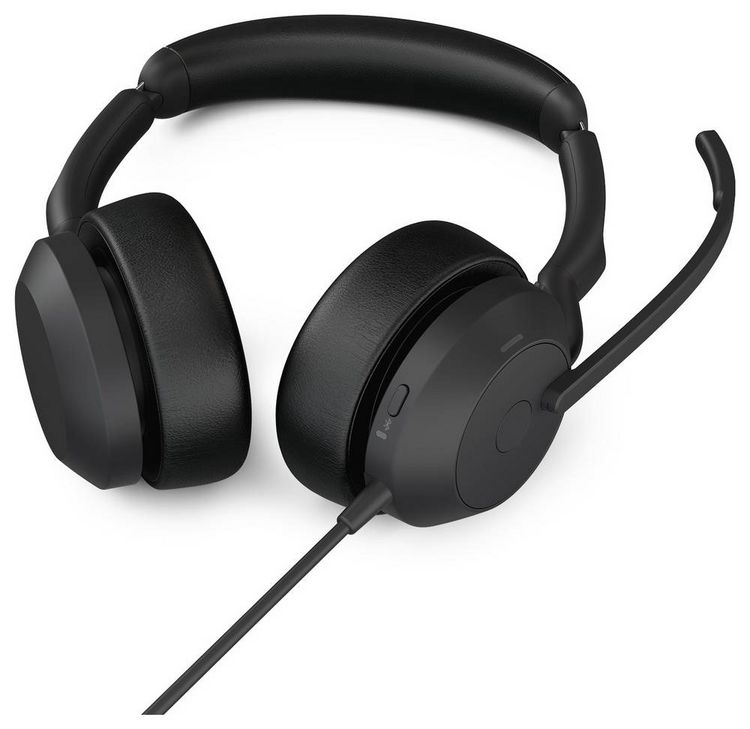 Produktbild: Jabra Evolve2 50 On Ear Headset kabelgebunden, Bluetooth&reg; Stereo Schwarz Mikrofon-Rauschunterdr&uuml;ckung, Noise Cancelling Headset