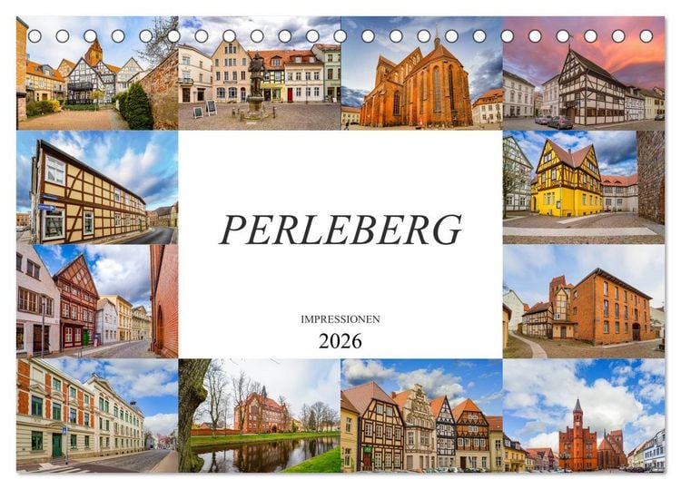 Produktbild: Perleberg Impressionen (Tischkalender 2026 DIN A5 quer), CALVENDO Monatskalender