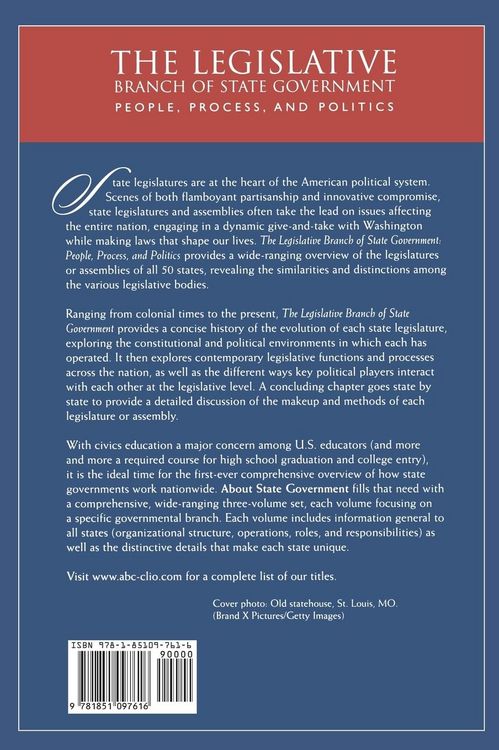 Produktbild: The Legislative Branch of State Government