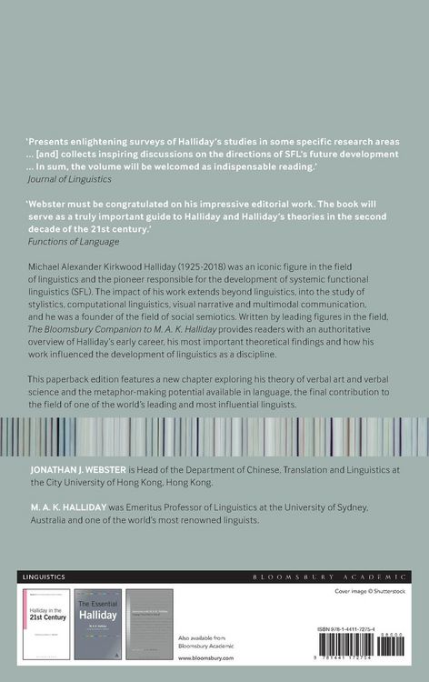 Produktbild: The Bloomsbury Companion to M. A. K. Halliday