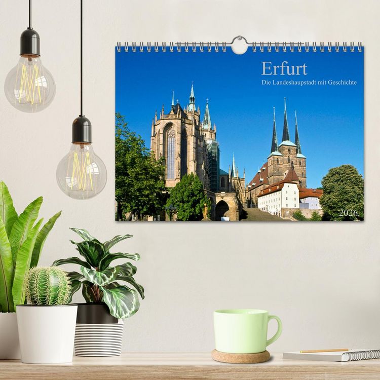Produktbild: Erfurt - Die Landeshauptstadt mit Geschichte (Wandkalender 2026 DIN A4 quer), CALVENDO Monatskalender