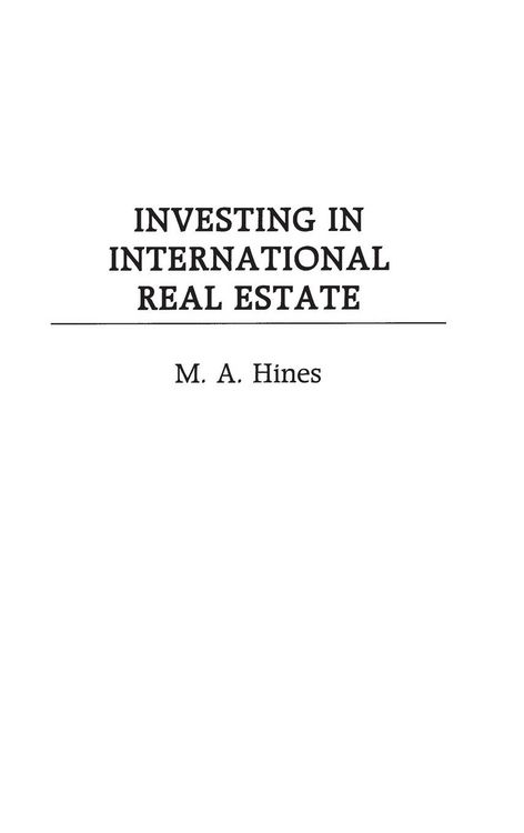 Produktbild: Investing in International Real Estate