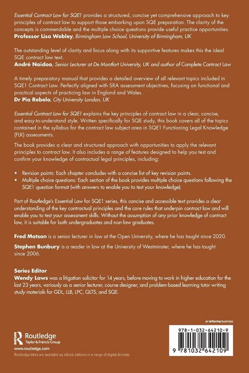 Produktbild: Essential Contract Law for SQE1