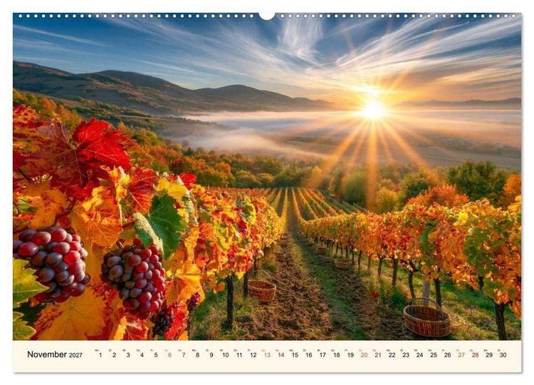 Produktbild: Wein - Tradition &middot; Kellerkunst &middot; Herkunft (hochwertiger Premium Wandkalender 2027 DIN A2 quer), Kunstdruck in Hochglanz