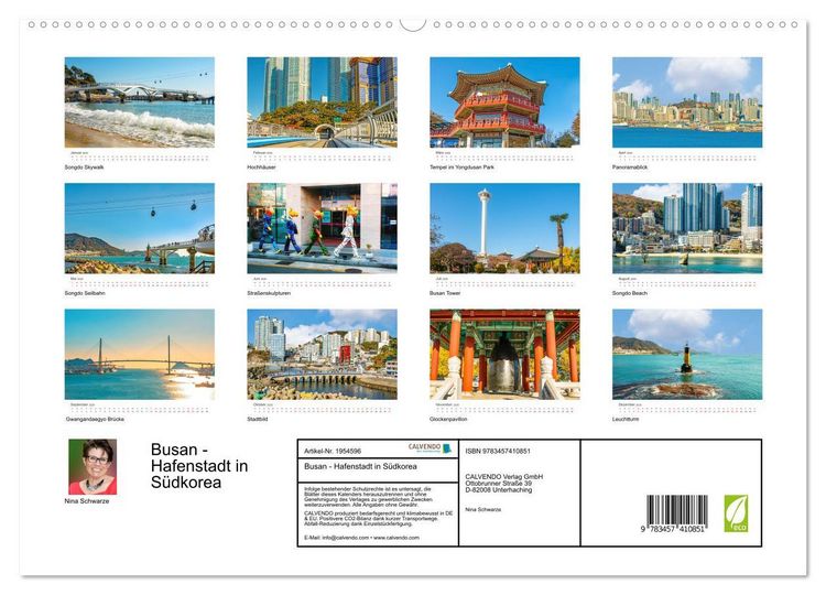 Produktbild: Busan - Hafenstadt in S&uuml;dkorea (hochwertiger Premium Wandkalender 2026 DIN A2 quer), Kunstdruck in Hochglanz